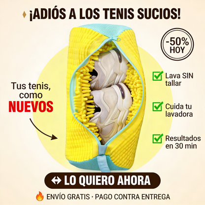 ¡Olvídate de las zapatillas sucias! 🧼👟 Bolsa Protectora Para Lavado
